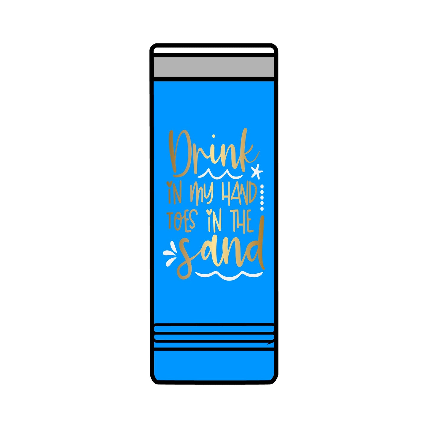 DRINK IN MY HAND TOES IN THE SAND TUMBLER 22OZ