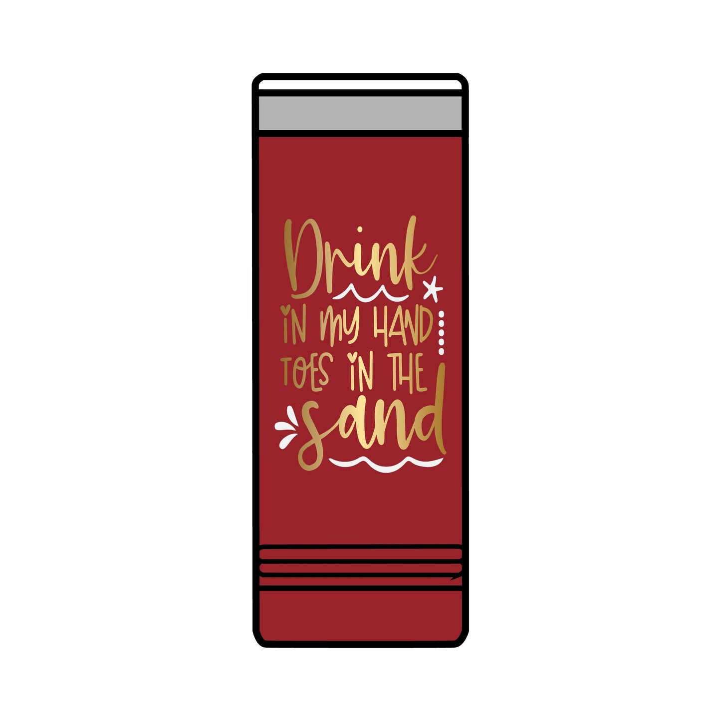 DRINK IN MY HAND TOES IN THE SAND TUMBLER 22OZ