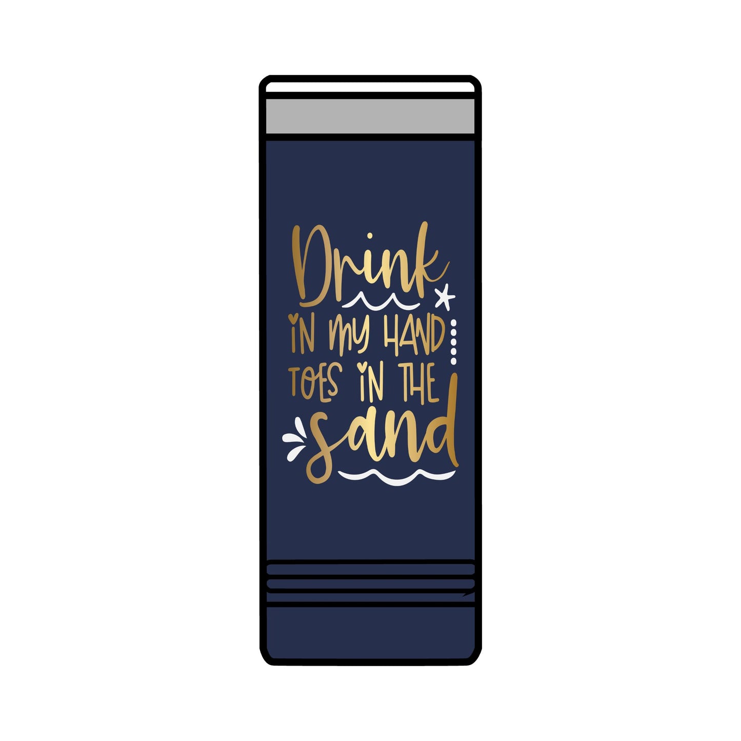 DRINK IN MY HAND TOES IN THE SAND TUMBLER 22OZ
