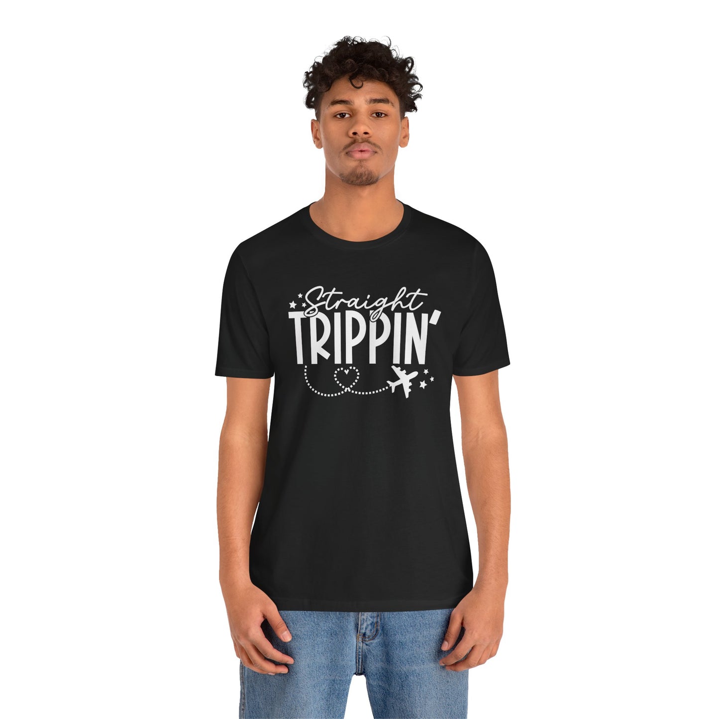 STRAIGHT TRIPPIN' UNISEX SHIRT - BLACK