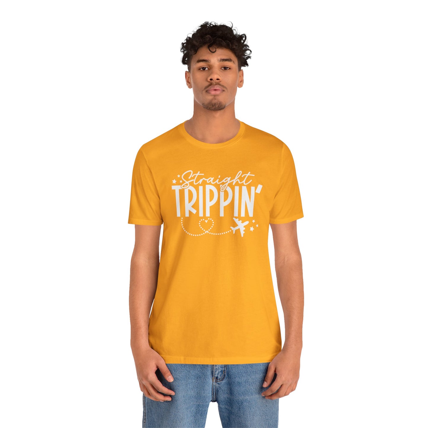 STRAIGHT TRIPPIN' UNISEX SHIRT - GOLD