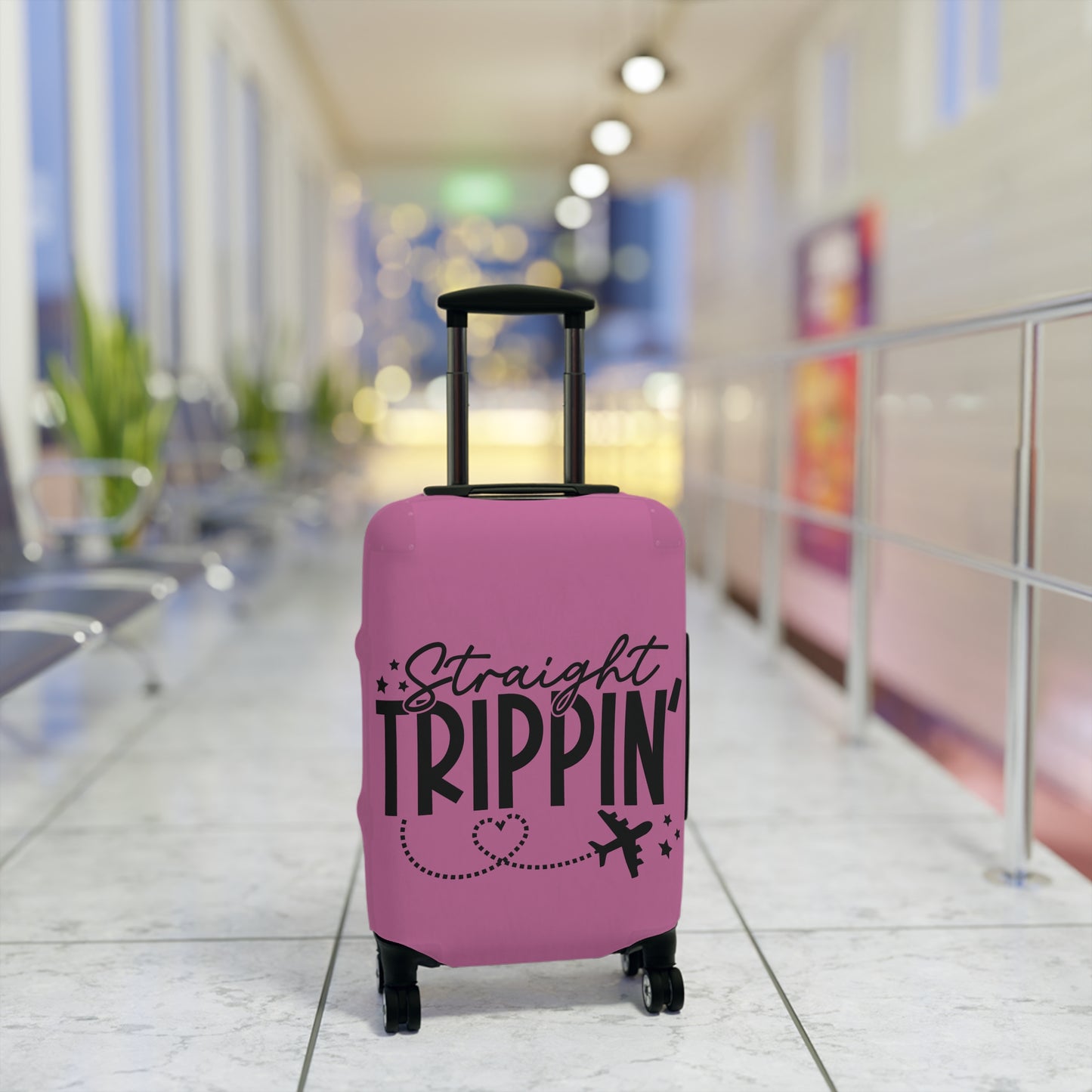 Straight Trippin' Luggage Cover Pink