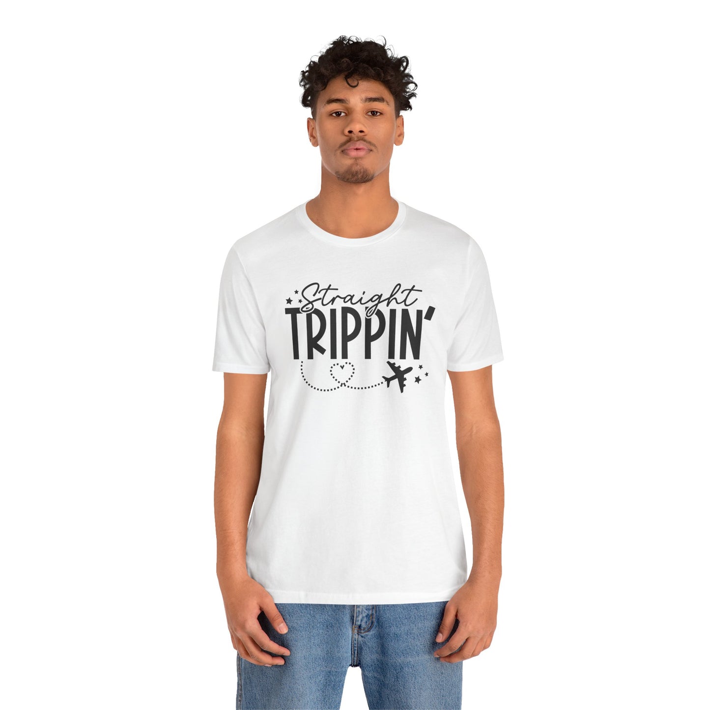 STRAIGHT TRIPPIN' UNISEX SHIRT - WHITE